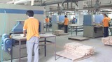 Cut wood material production workshop